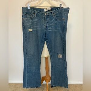 90’s Vintage Classic Blue Distressed Women Jeans - 13
